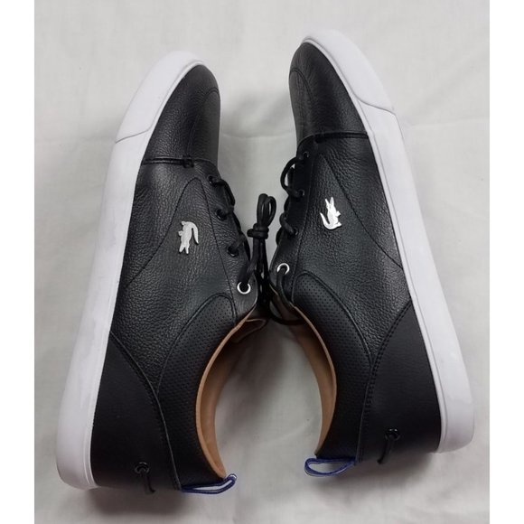 Lacoste Men's Sz. 11.5  Bayliss 119 1 U Black/White Leather Sneaker - Picture 5 of 8